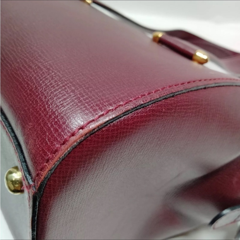 Cartier Bordeaux Must Line Mini Boston Leather Bag - Picture 9 of 12